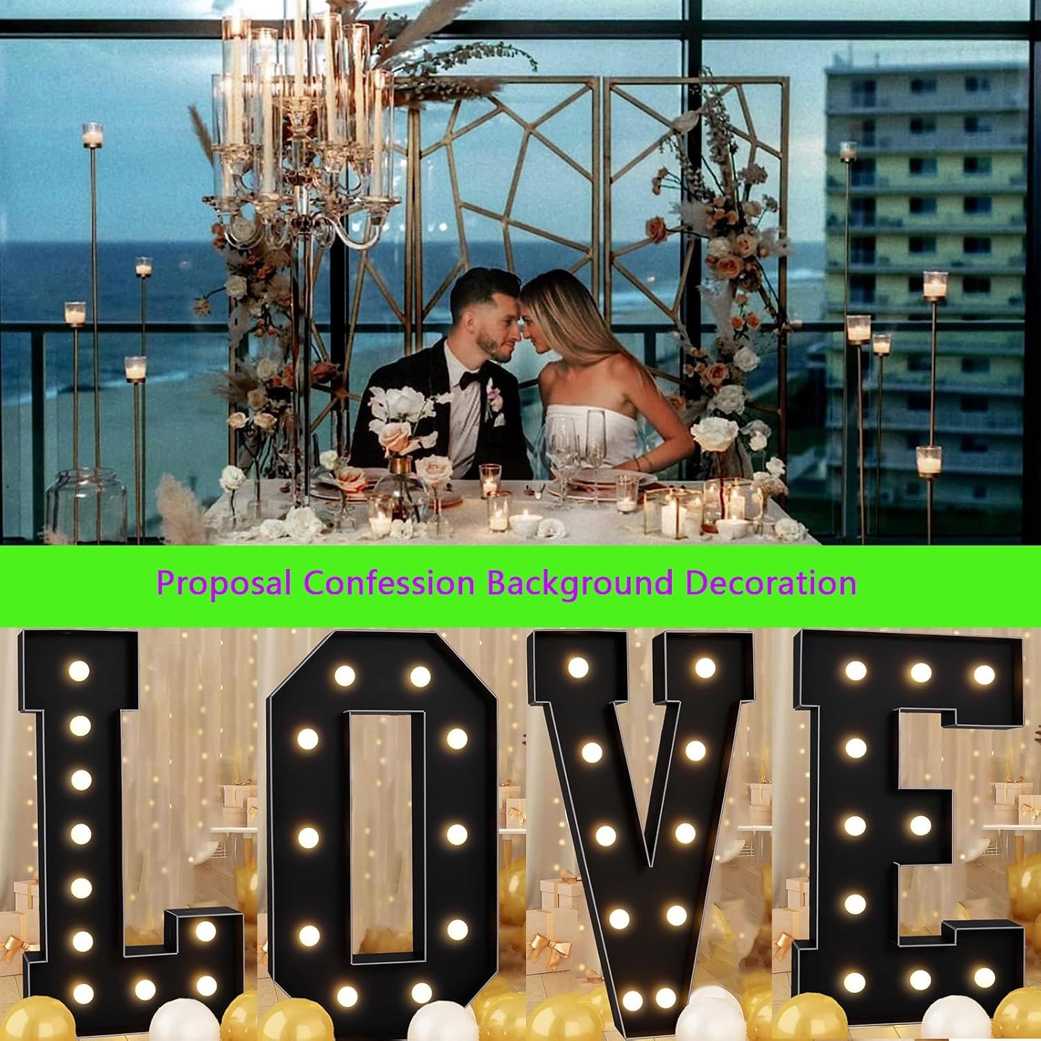 Marquee Light Up Numbers LED luminous Letters for 15th 50th Birthday Anniversary Party Wedding Decor Giant Mosaic Letters DIY Pre-Cut KT board Frame Kit(Number 0,120cm/4FT)