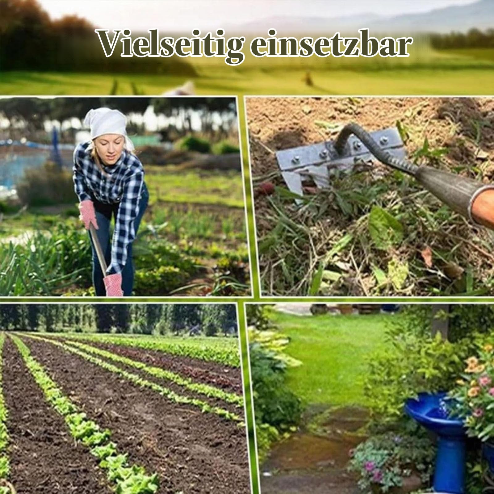 Rastrello Weng in acciaio al manganese, 5/6/7/8 denti, versatile ed efficiente, strumento da giardino per allentare il terreno e piantare (5 denti)