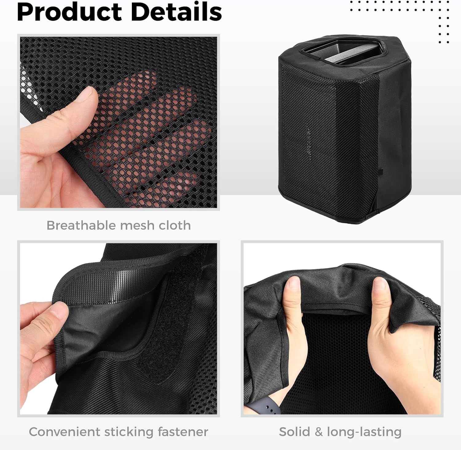 Protective Speaker Cover for Bose S1 Pro+, Dustproof Side Opening Mesh Cover for Buttons and Ports Operation, Bose S1 Pro Speaker Slipcover - Image 4