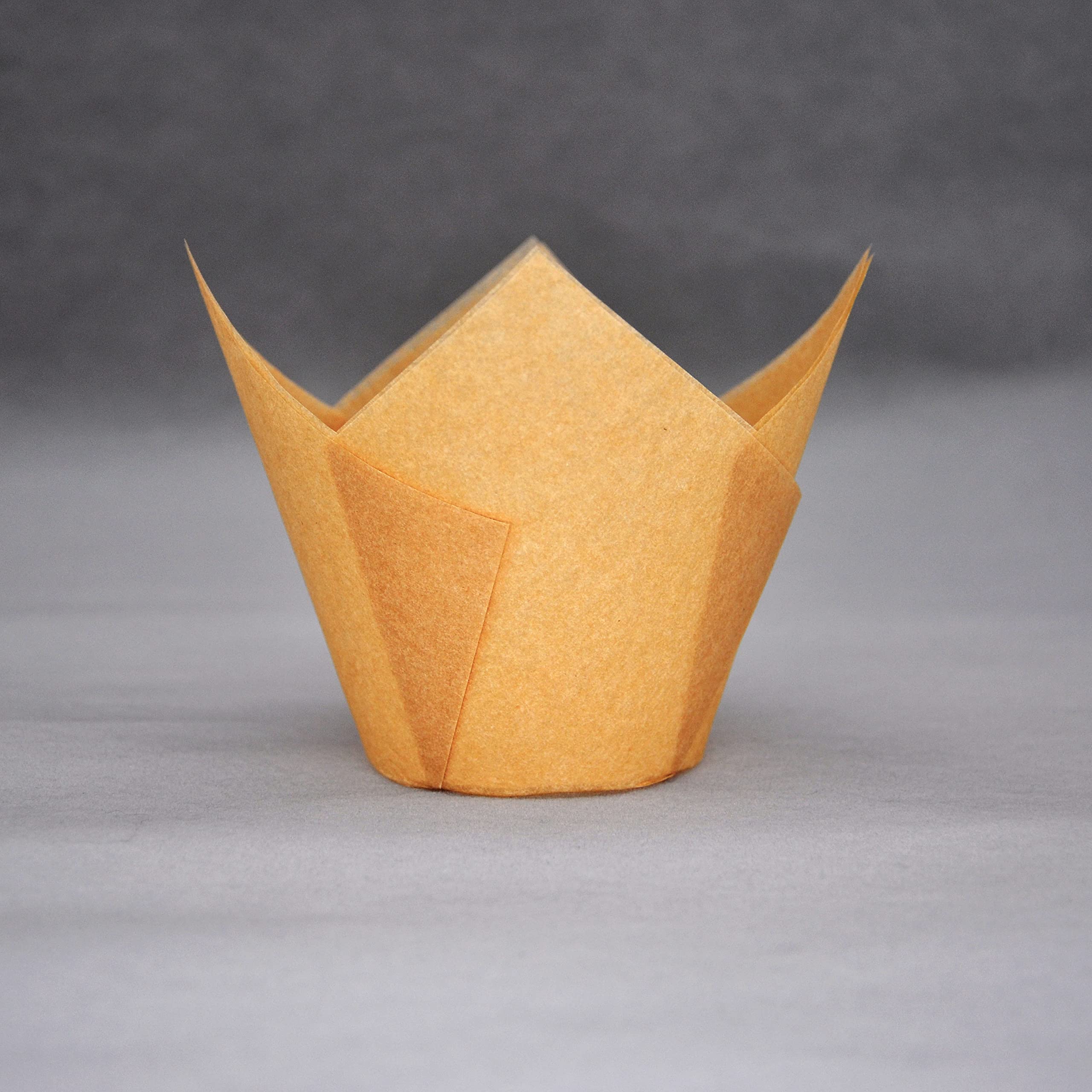 QLSmypkg Bardzo duży duży duży muffinek papier do pieczenia babeczek do pieczenia babeczek, 5 cm x 9,5 cm naturalny tulipan pojemnik na kubek do pieczenia 125 szt. (bardzo duży) (125)
