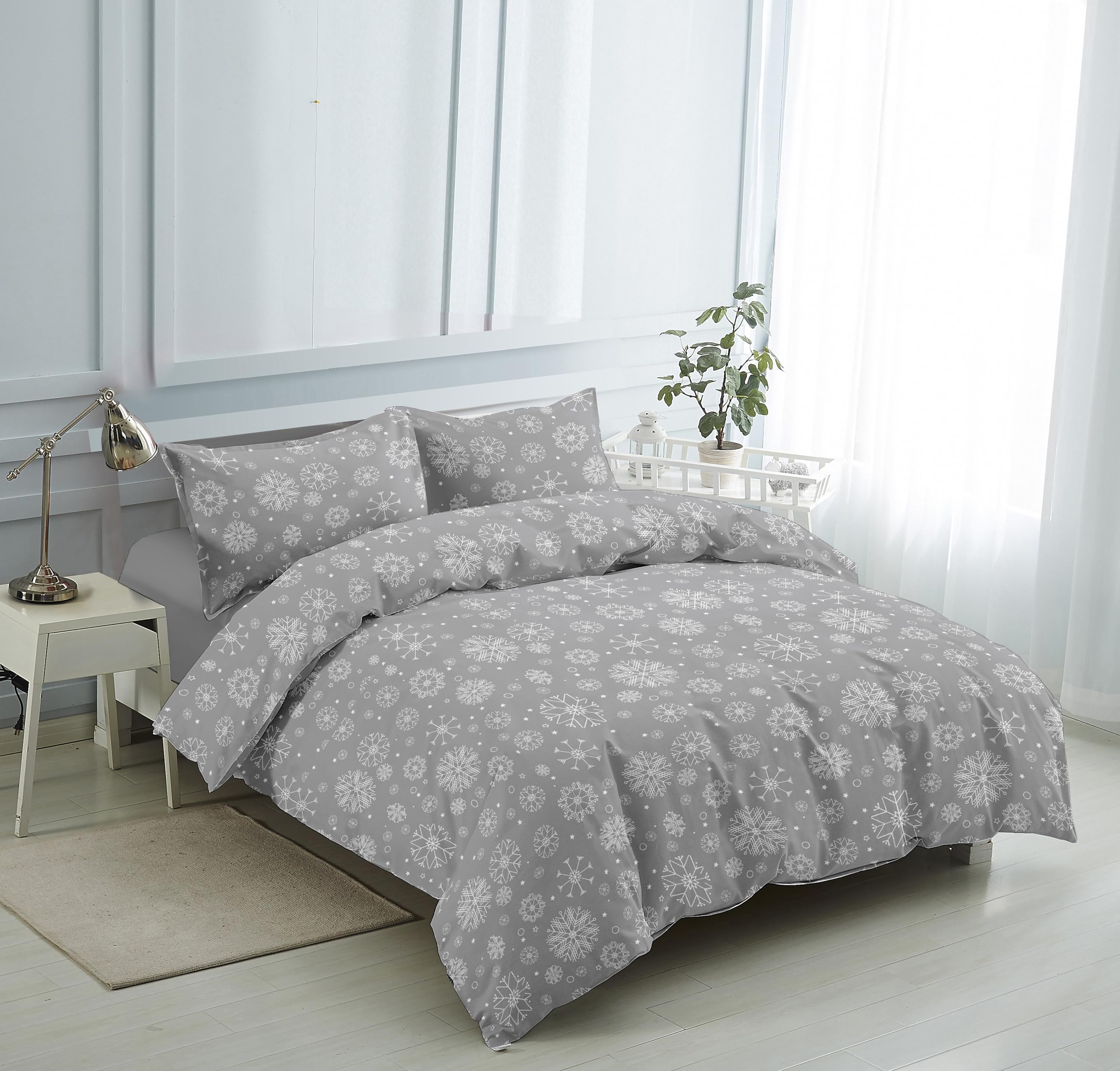 Etrexonline Juego de Funda Nórdica 3 Piezas Cama 135 Microfibra Extra Suave Transpirable - 1 Funda Edredón 220x220 cm y 2 Fundas de Almohada 50x70 cm (Eucalipto) — view 36