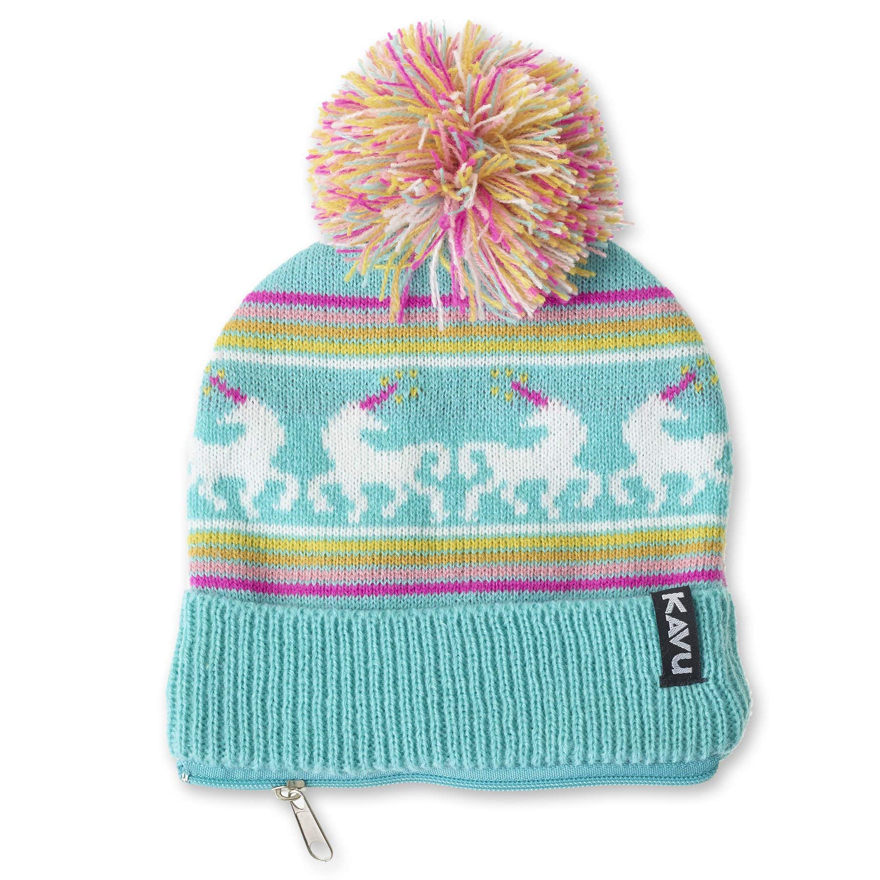 KAVUTiny Beanie Pouch Zip Furry Purse Pouch