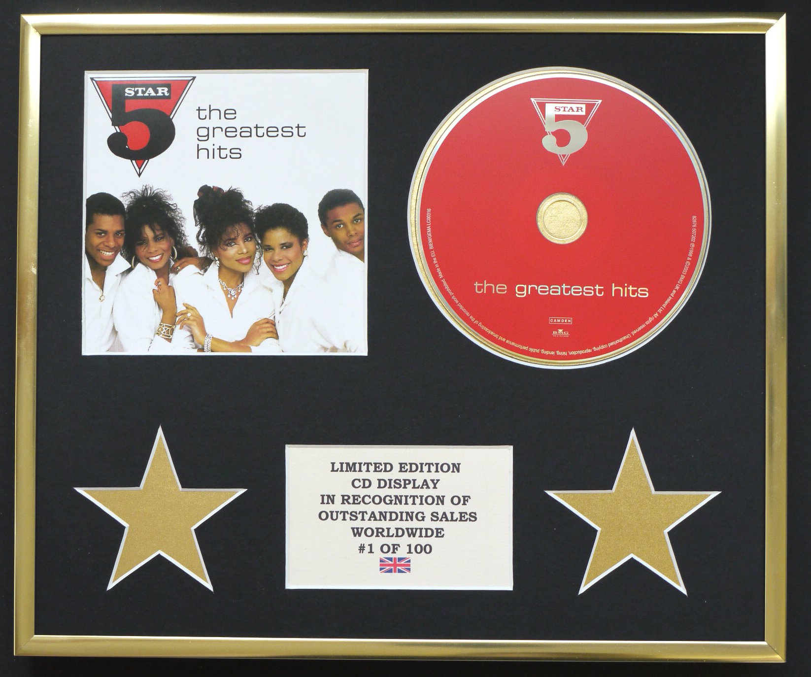 Limited Edition Cd Display Gold Star 5/Cd Display/Limited Edition/Coa/The Greatest Hits