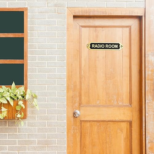 Vista 27 de Mind Your Head Plaques Door Sign Wall Sign Vintage Antique Shabby Chic Style Irish Door & Cellar Warning Sign/Notice Distressed Faux Brass