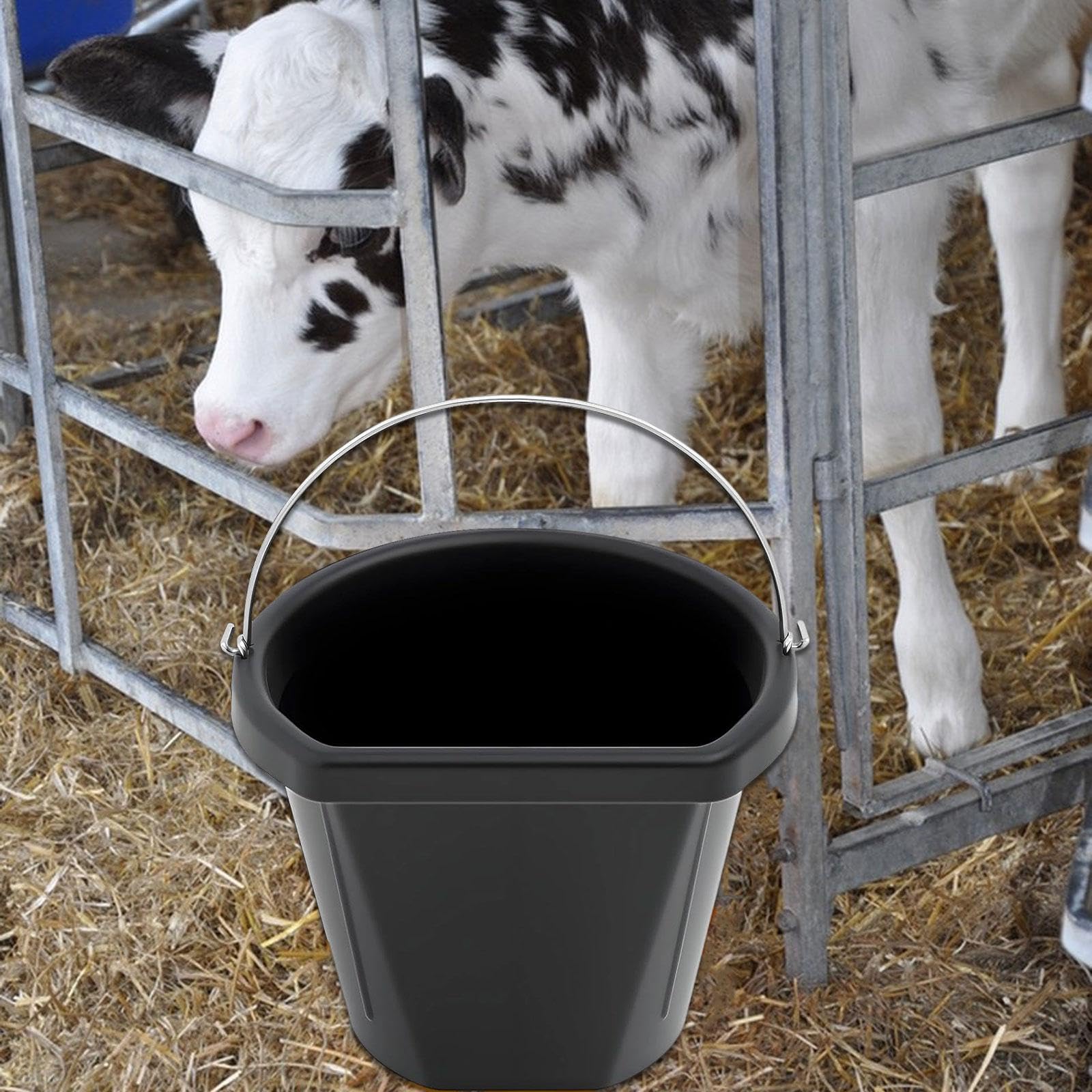 MagiDeal Cubo de Goma para alimento de Caballos, 18 l, Multiusos, para Granjas, Patios y zoológicos.