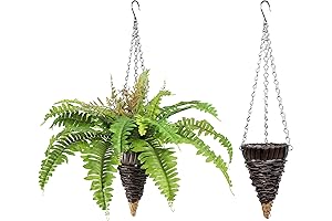Artificial Ferns with Basket