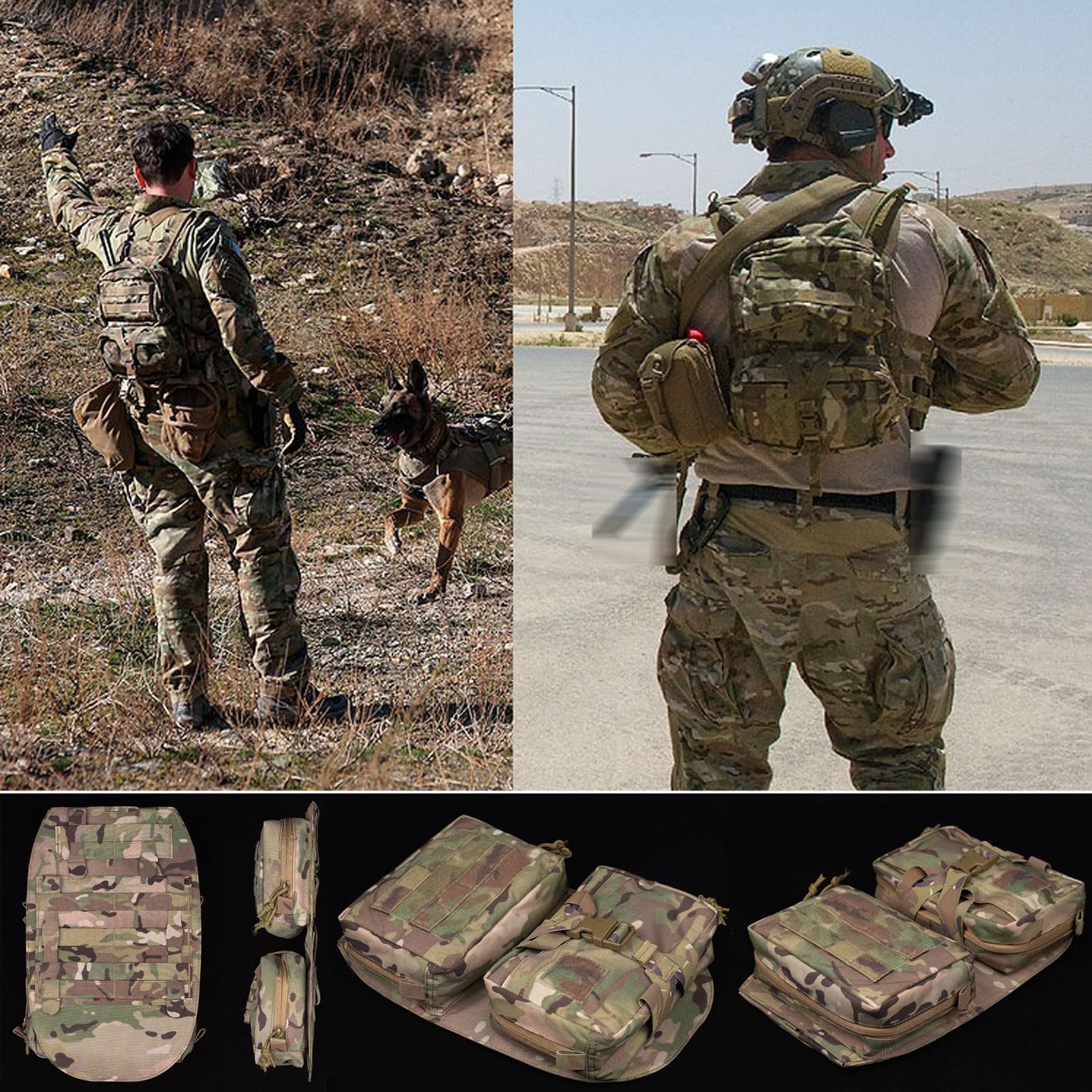 Tactical Bag Rucksack im Freien, Tactical Rucksäcke Molle Pack Männer Molle Rucksäcke für Wandern Camping Reise Rucksack Trekking