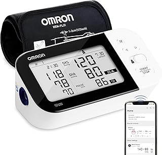 Omron HEM 7361T Bluetooth Arm Blood Pressure Monitor With Cuff Wrapping Guide,Hypertension Indicator,Japanese Intellisense Technology,& Most Recommended Brand By Doctors For Accurate Measurement
