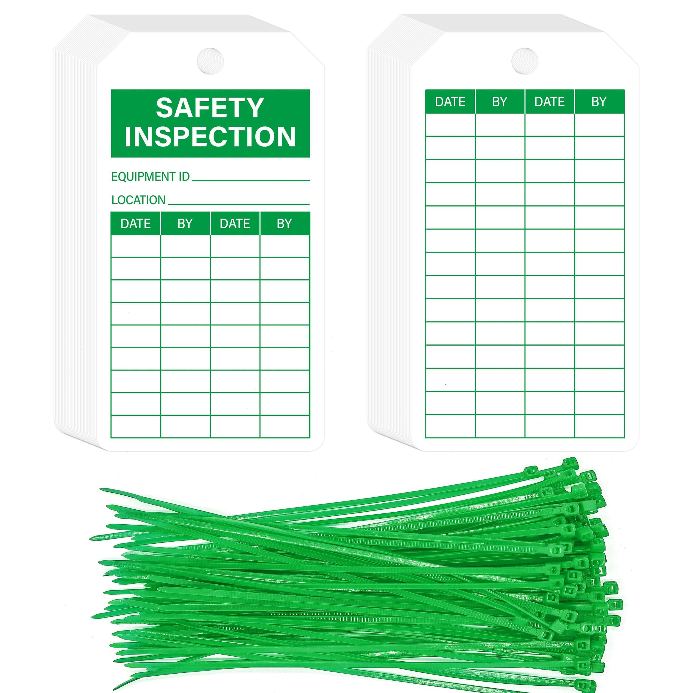 Pvc Fall Risk Tag PVC Safety Tags Monthly 100-Pack - PVC Plastic With Wires, Tear & Water ...