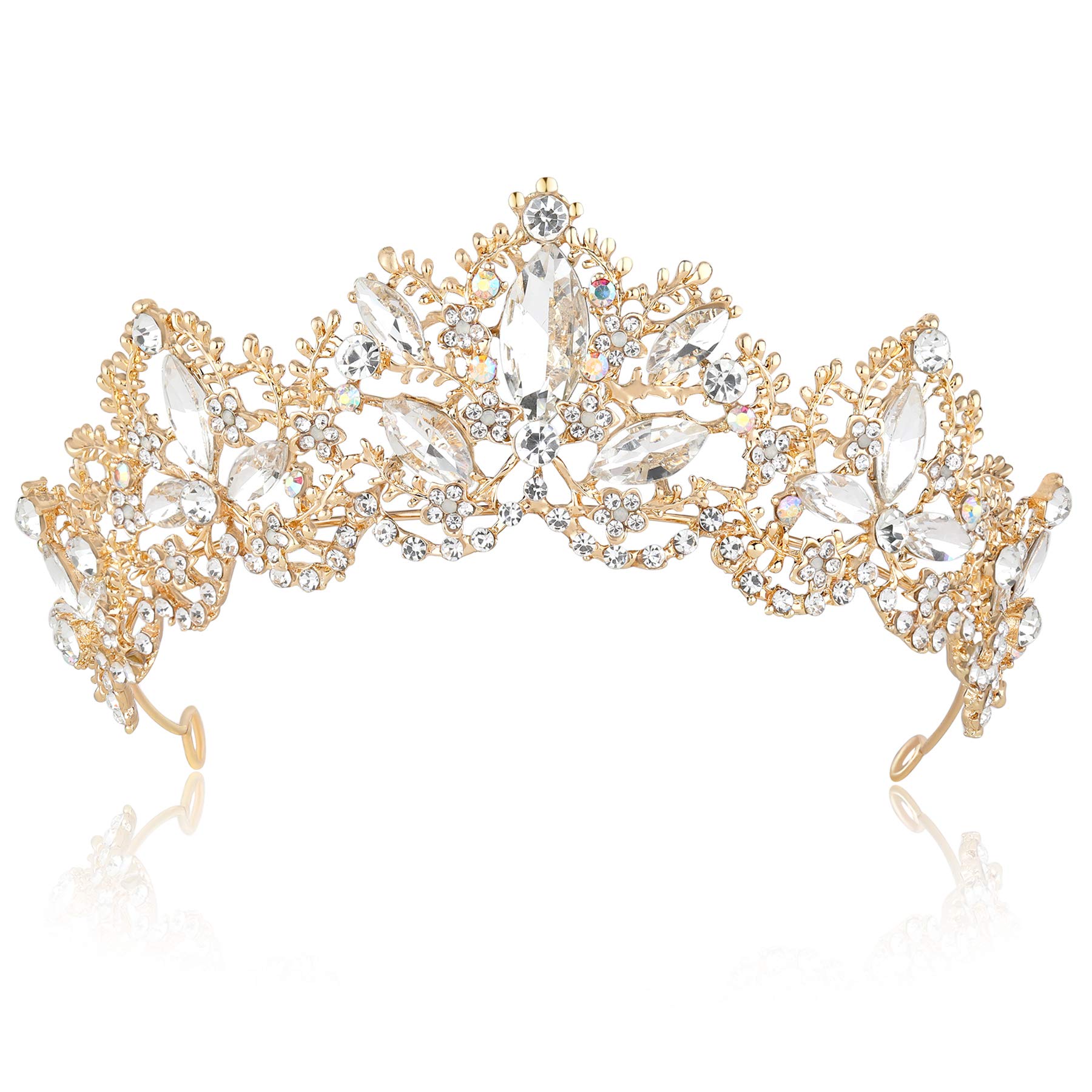 BABEYOND Crystal Queen Tiara Birthday Crown Rhinestones Pageant Quinceanera Crown Prom Princess Tiara Crown Bridal Wedding Crown Tiara Headband