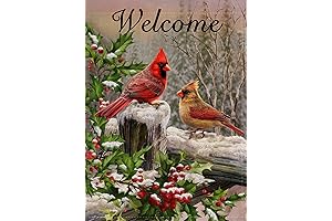 Stunning Outdoor Christmas Accent: Small Cardinal Garden Flag