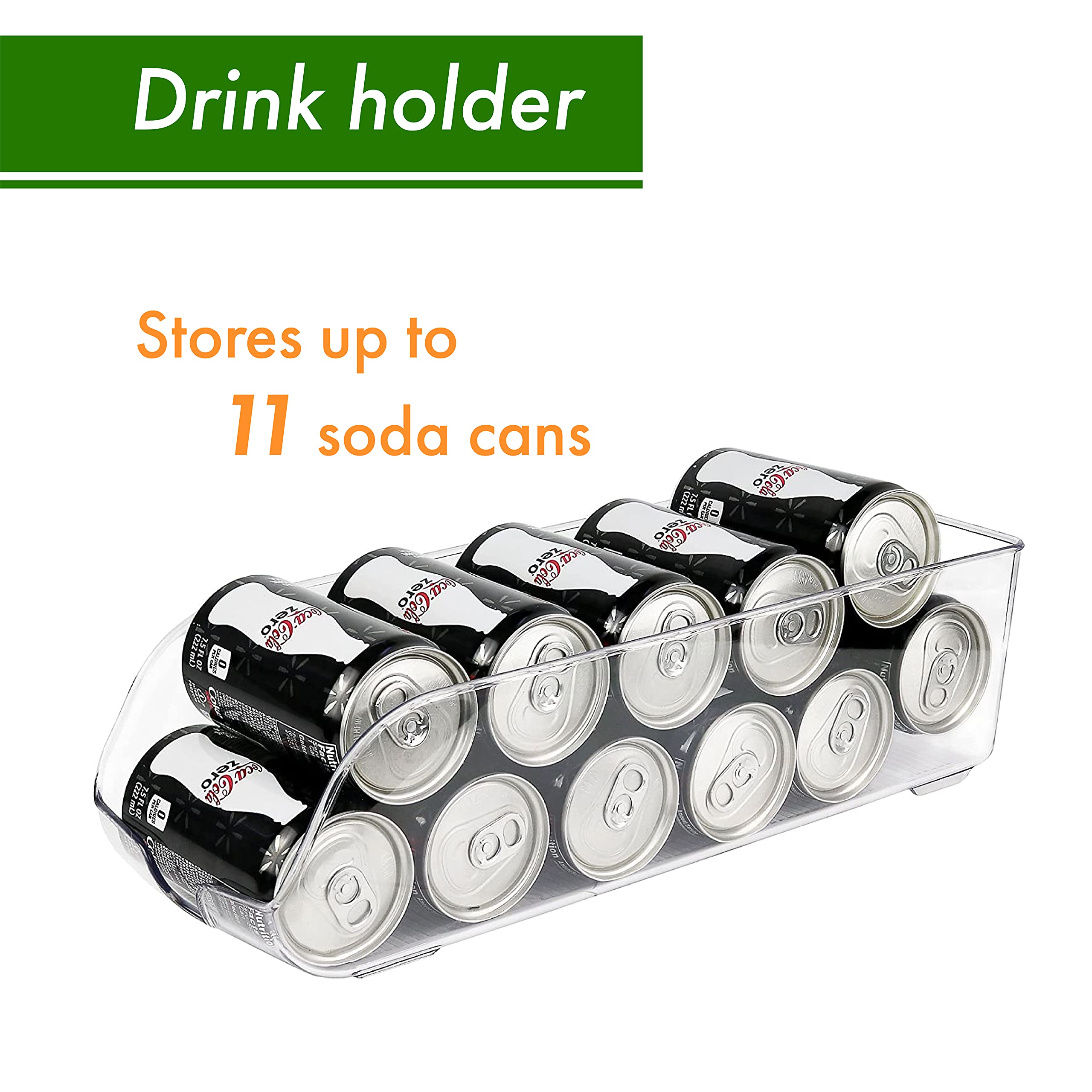 Greenco Refrigerator Organizer Bins, Stackable Fridge Organizer, Set of