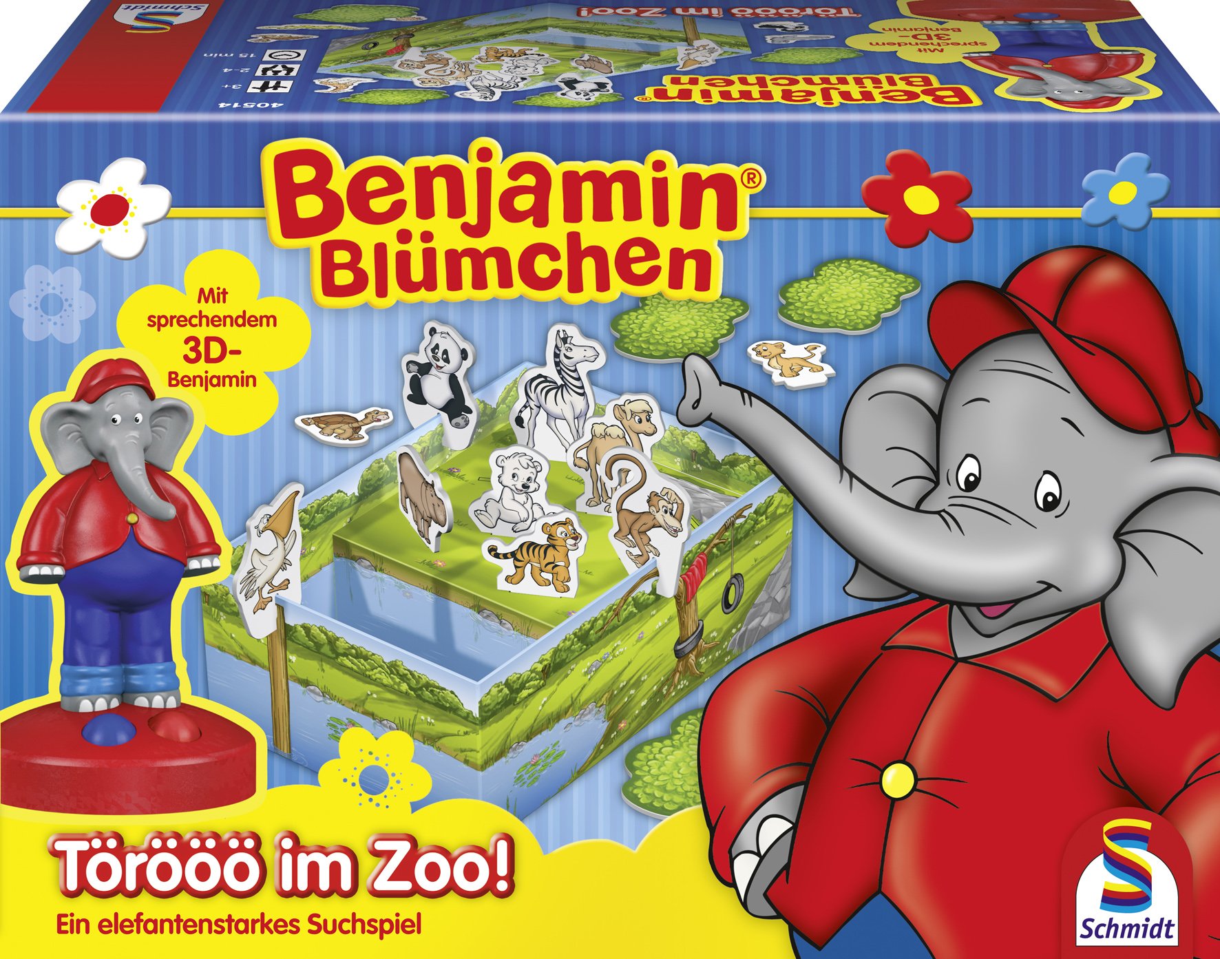Schmidt Spiele Benjamin Blümchen (Kinderspiel), Törööö im Zoo: EIN elefantenstarkes Suchspiel. Mit sprechendem 3D-Benjamin