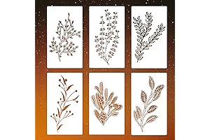 Ivy Leaf Pattern Wall Stencil Reusable Stencil for Wall Painting Decor (6 Pack)