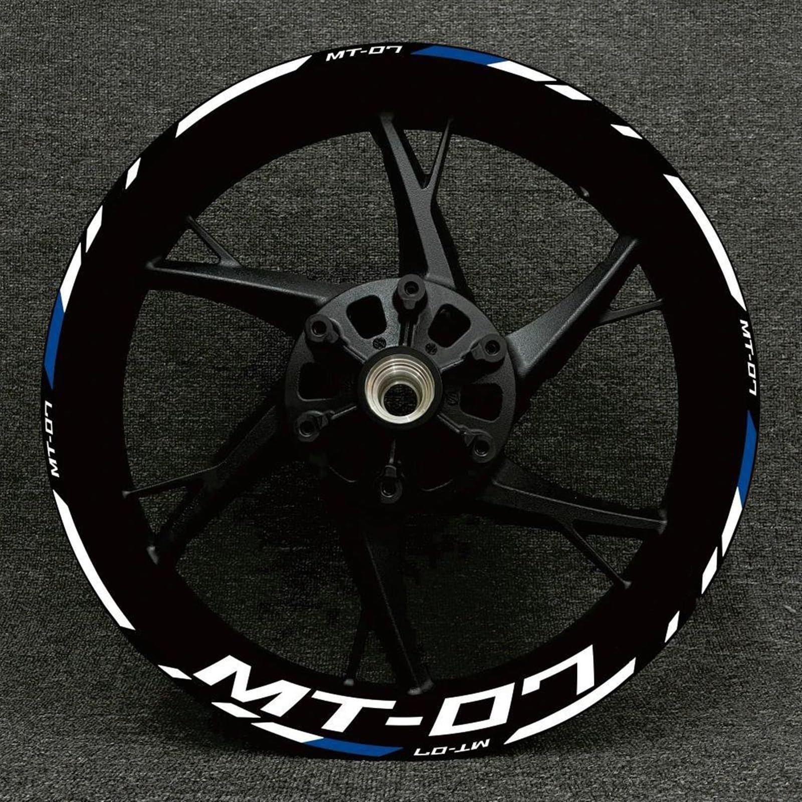 Motorcycle Wheel Decal for Yamaha MT-07 2022 Decoration Rim Reflective Waterproof Sticker Decorative(Color25)