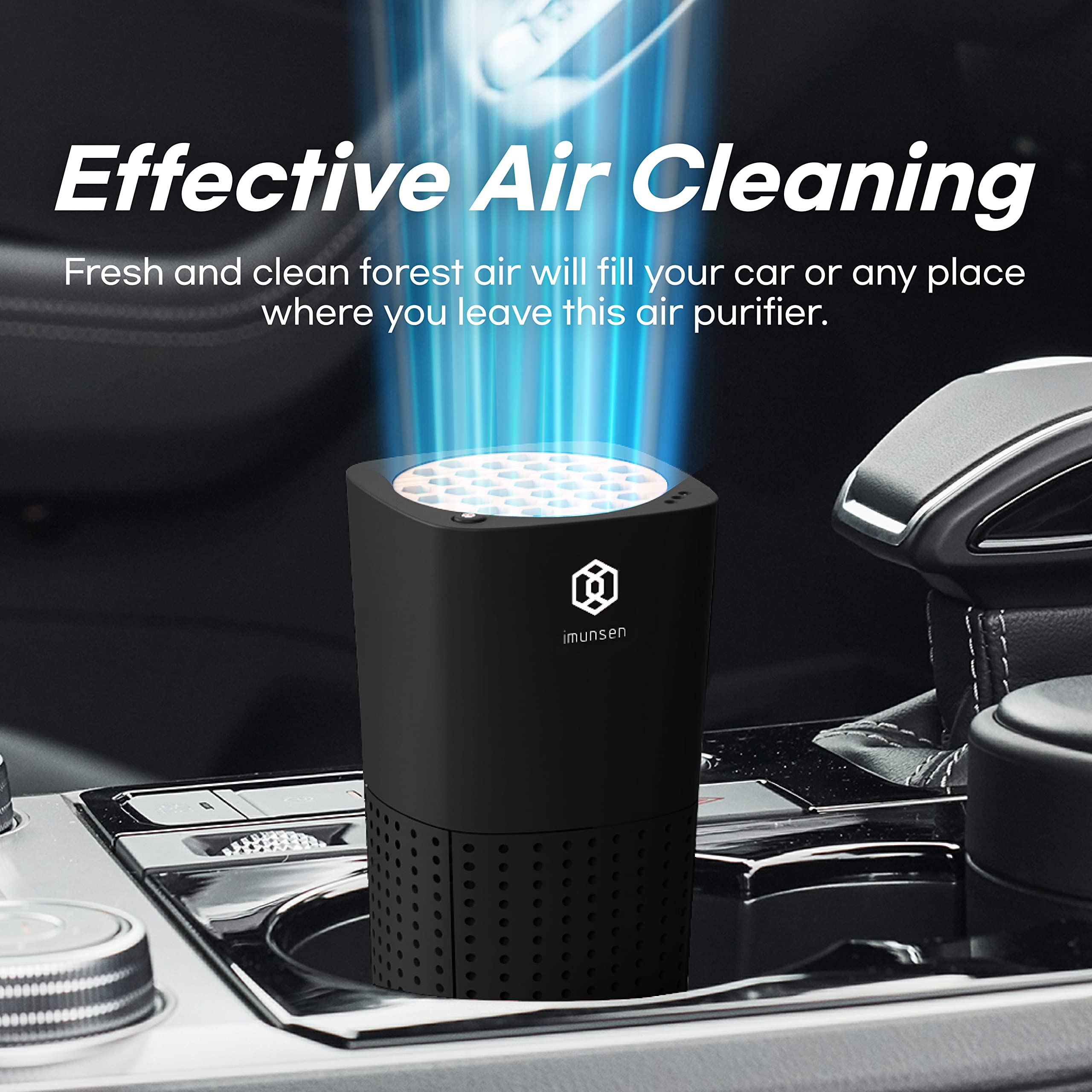 【色: ブラック】IMUNSEN ポータブル空気清浄機 M-003 ヒノキ材フィ Amazon | IMUNSEN 空気清浄機 原木檜フィルター搭載 花粉対策