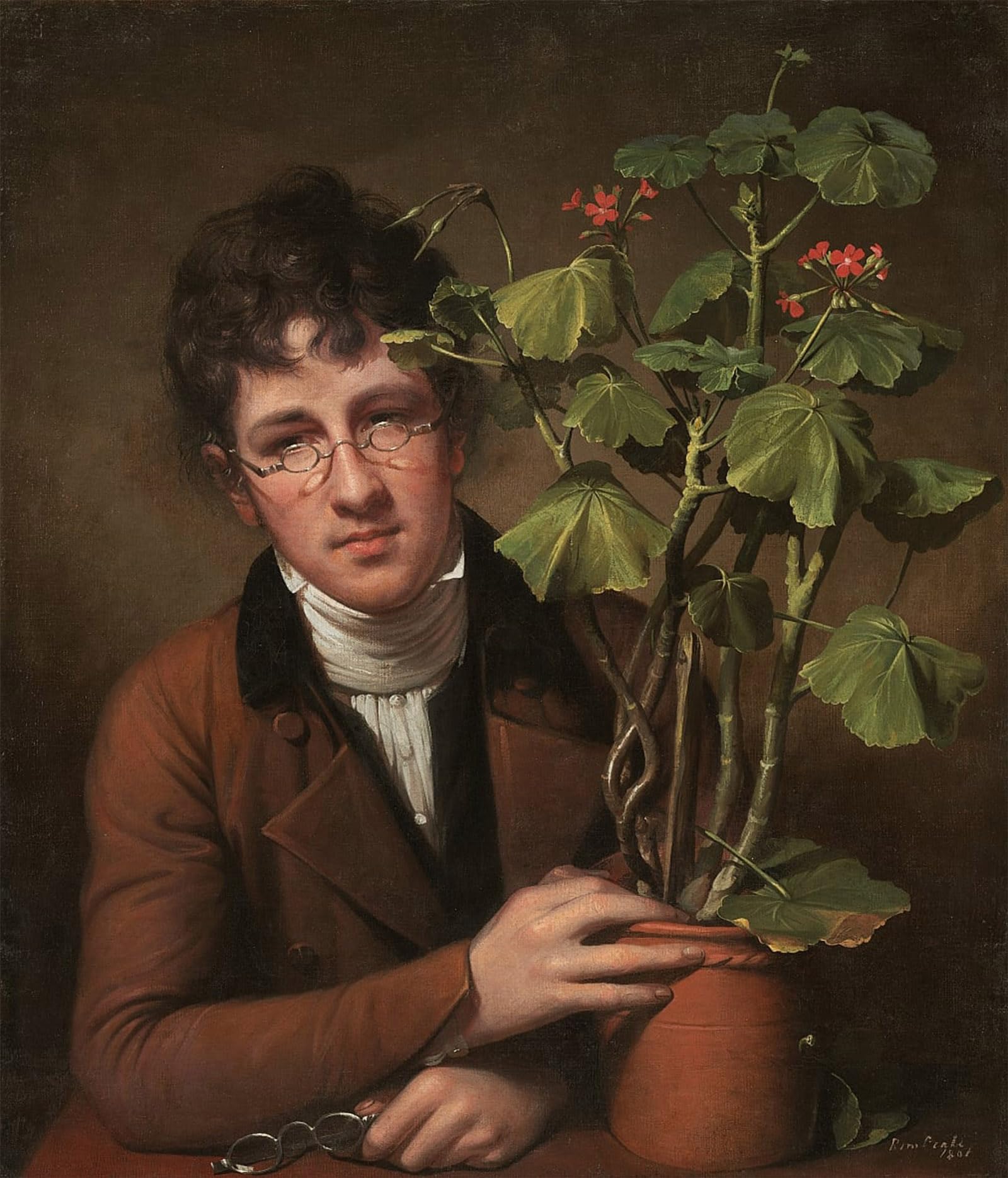 ARTXLXXBN Famous Painting Art Wall Decor Abstract Art Picture Rubens Peale with a Geranium by Rembrandt Peale Animal Pictures for Home Decor 60x90cm