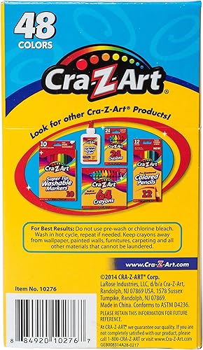 Miniatura 3 de Cra-Z-Art Crayones clásicos lavables, colores surtidos, paquete de 48 crayones