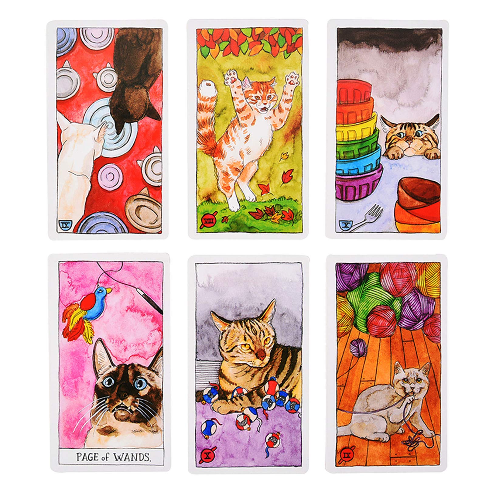 Katzen-Tarot-Spiele – 78-teiliges Tarot-Deck Mit Katzenmotiven, Englische Version