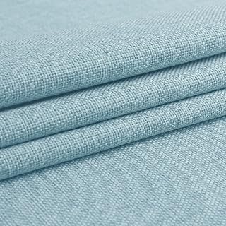 Heavy light blue linen blend fabric