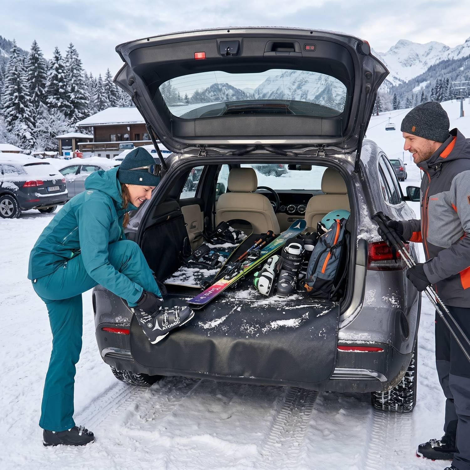 BOOTECTOR Kofferraumschutz passend für Ford Tourneo Custom L1 ab 2024 (8-/9-Sitzer) AZUGA AZ10070869 Kofferraumwanne Kofferraummatte