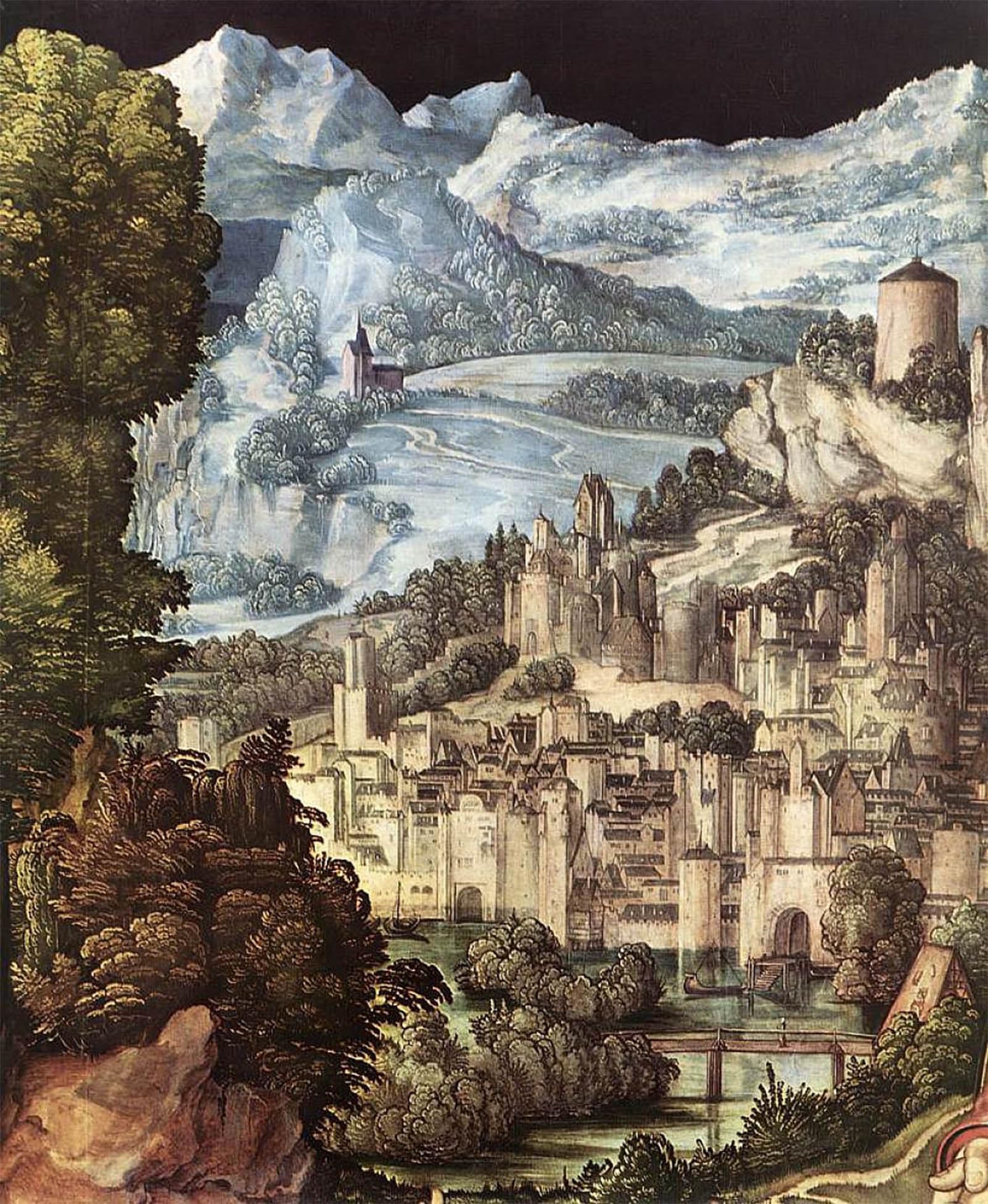 SERENDIPITP Retro Picture Poster Wall Art Pictures Painting Lamentation for Christ by Albrecht Dürer Wall Art Canvas Print for Wall Decor 60x90cm