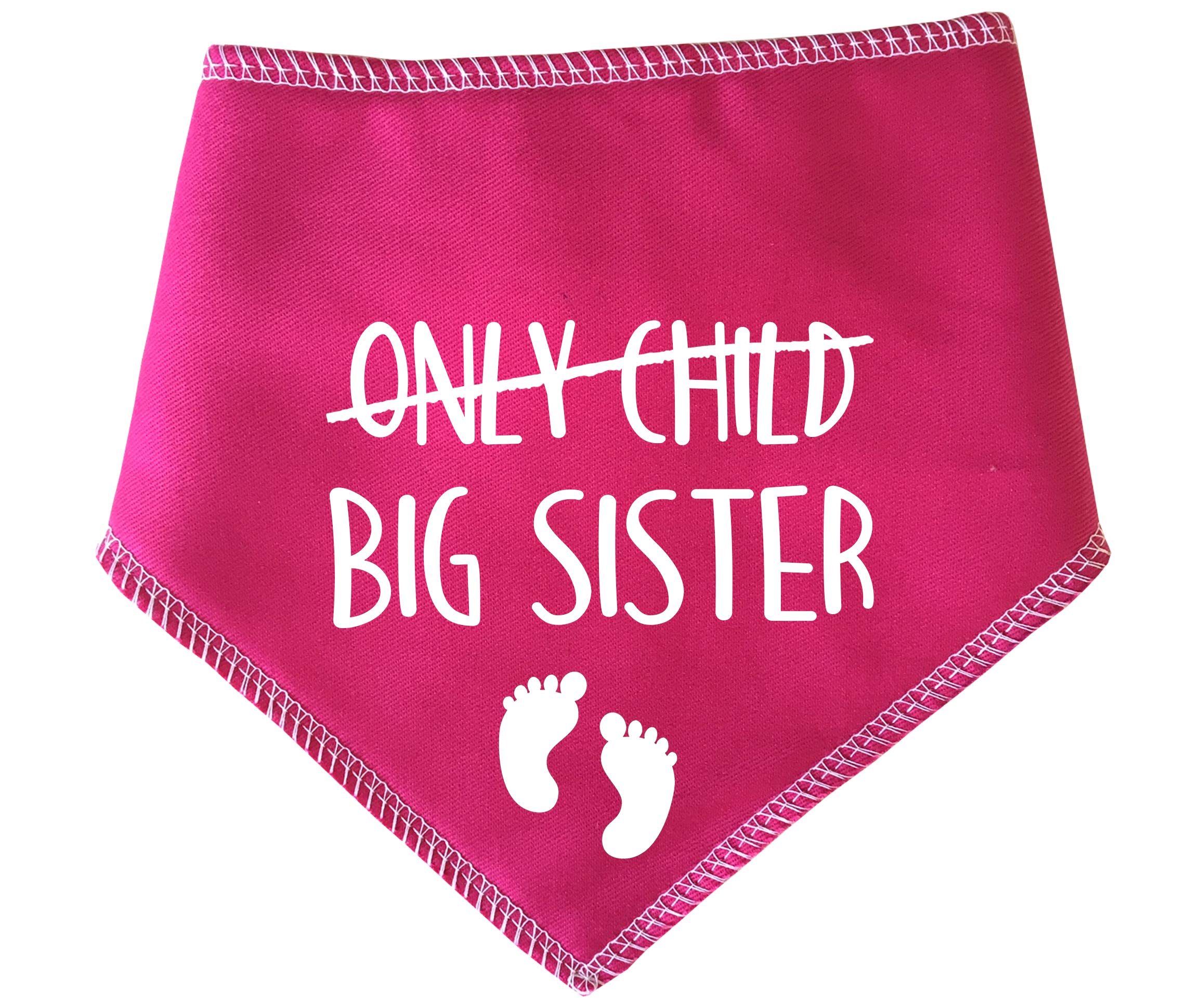 Spoilt Rotten Pets Pink Only Child Now Big Sister Dog Bandana - For Dogs Baby Showers & Announcement Gender Reveal (S2 Small Dogs Terrier, Shih-Tzu & Cockers)