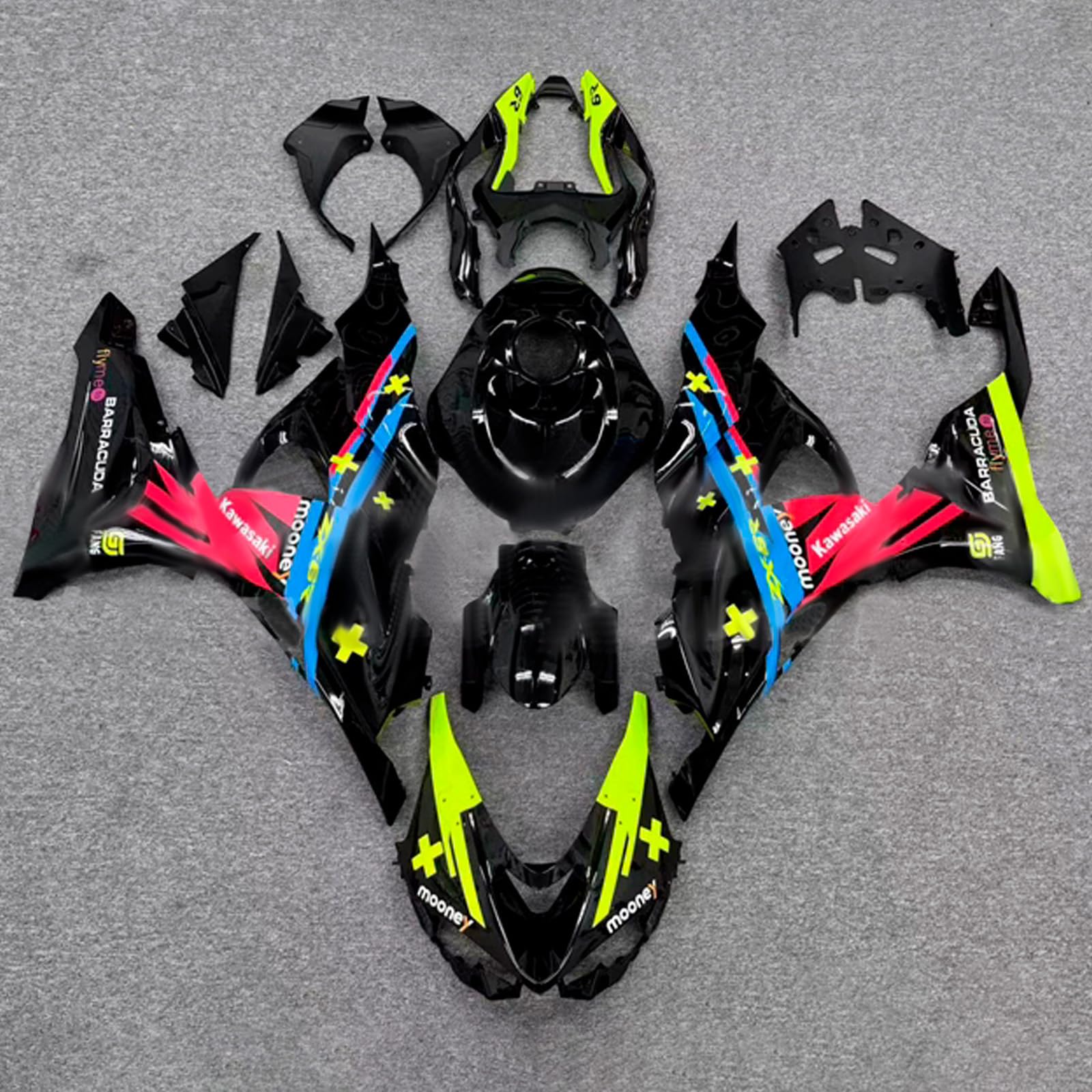 Amazon | Bruce & Shark(ブルース・サメ）適用ZX6Rカウル 適用カワサキ