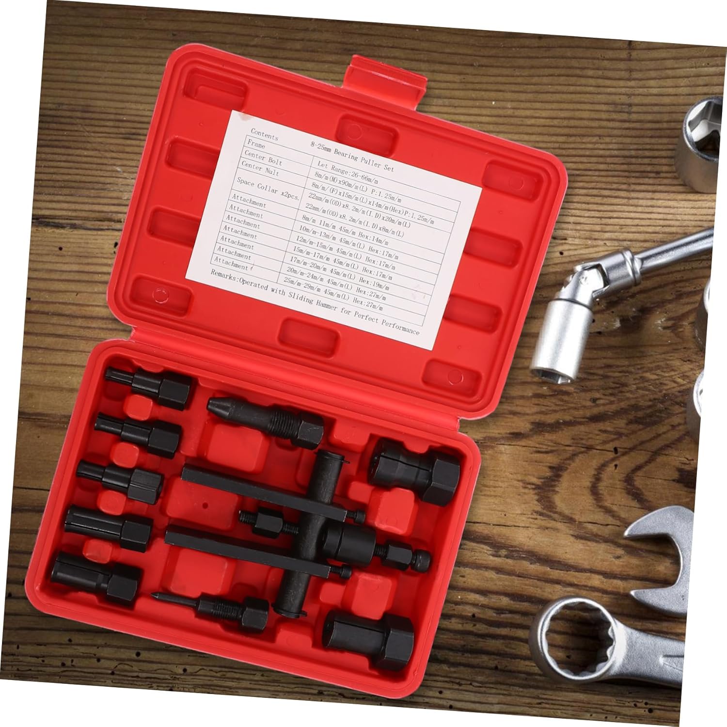 Ciieeo 10Pcs Motorcycle Bearing Disassembly Tool Practical Two Jaw Bearing Puller with Box for Efficient Bearing Removal and Repair