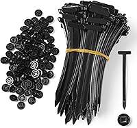 GZXYA 100 Pack UV Resistant Nylon Cable Tie Buckles - Quick 3s Lock Zip Ties for Car Fenders, Bumpers, Repairs & Home Use