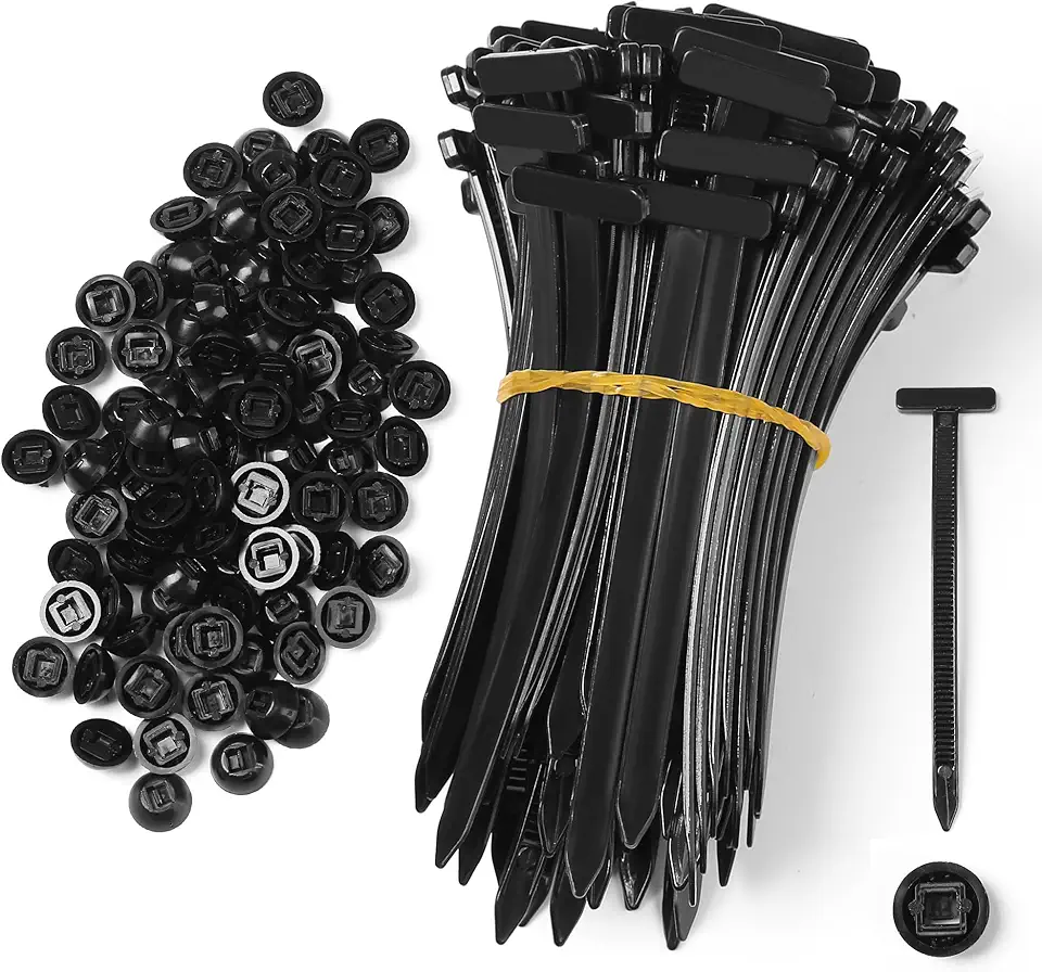 100 Pcs Nylon Universal Cable Tie Buckle - New Multifunctional Nylon Zip Ties With Pin &amp; Button Design Plastic Cable Ties Tool Fasteners Car Body UV Resistant Zipties for Car Daily Repair Bumper Clips