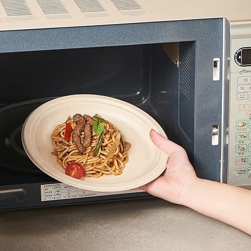 Miniatura 5 de Juego de 350 platos de papel, platos desechables de madera biodegradables, tenedores, cucharas, cuchillos, tazas, servilletas, juego de vajilla para