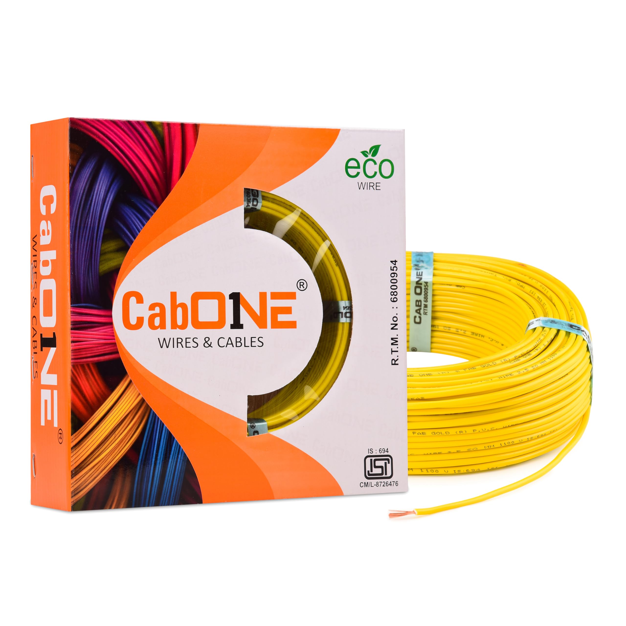 Lite Single Core Electrical Wire |YELLOW, 90 Meter, 1.0 SQ.MM. |PVC electrical insulated CCA Copper wire-image-20