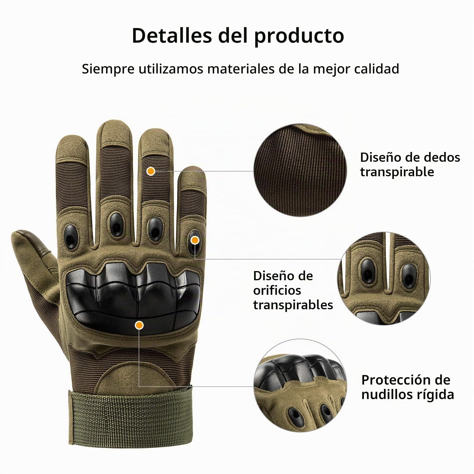HUNTVP Militar Guantes Pantalla Táctil Tactico Moto Bicicleta para Deportes al Aire Libre Ciclismo Acampada Escalada