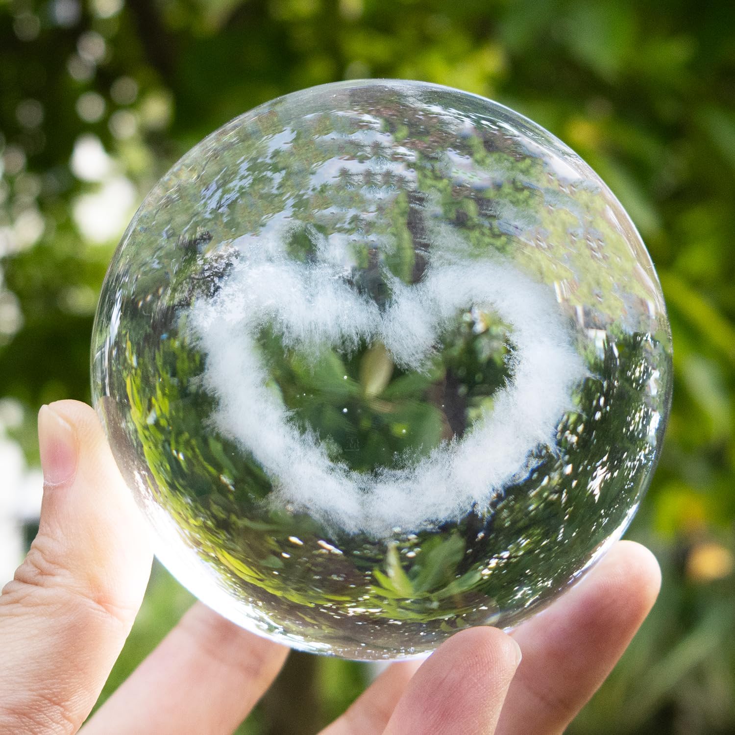 Crystal Ball with Metal Stand, 3D Glass Ball Sphere, Crystal Figurine Clear Ball for Home Decoration, Party,Birthday,Anniversary,Wedding Decor, Gift,Photography (90mm, Heart-Shaped) image 4