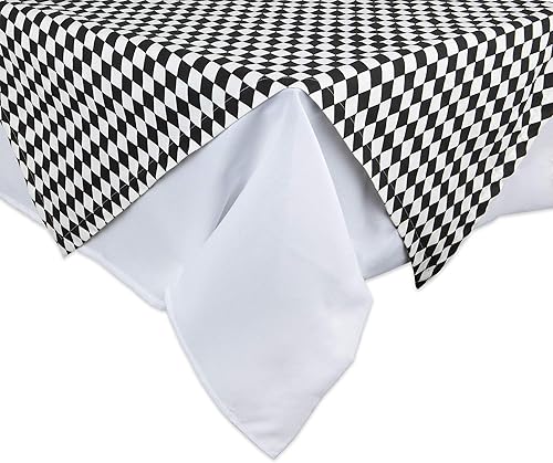 Miniatura 2 de DII Mesa de Halloween, colección Arlequín, adorno de mesa, 40x40, negro y crema