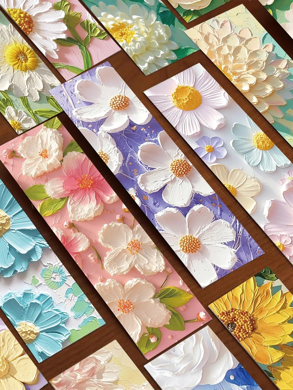 Segnalibro 30 pezzi segnalibri di pittura a olio fiori carta souvenir laurea artistici biglietti studenti pagine lettura