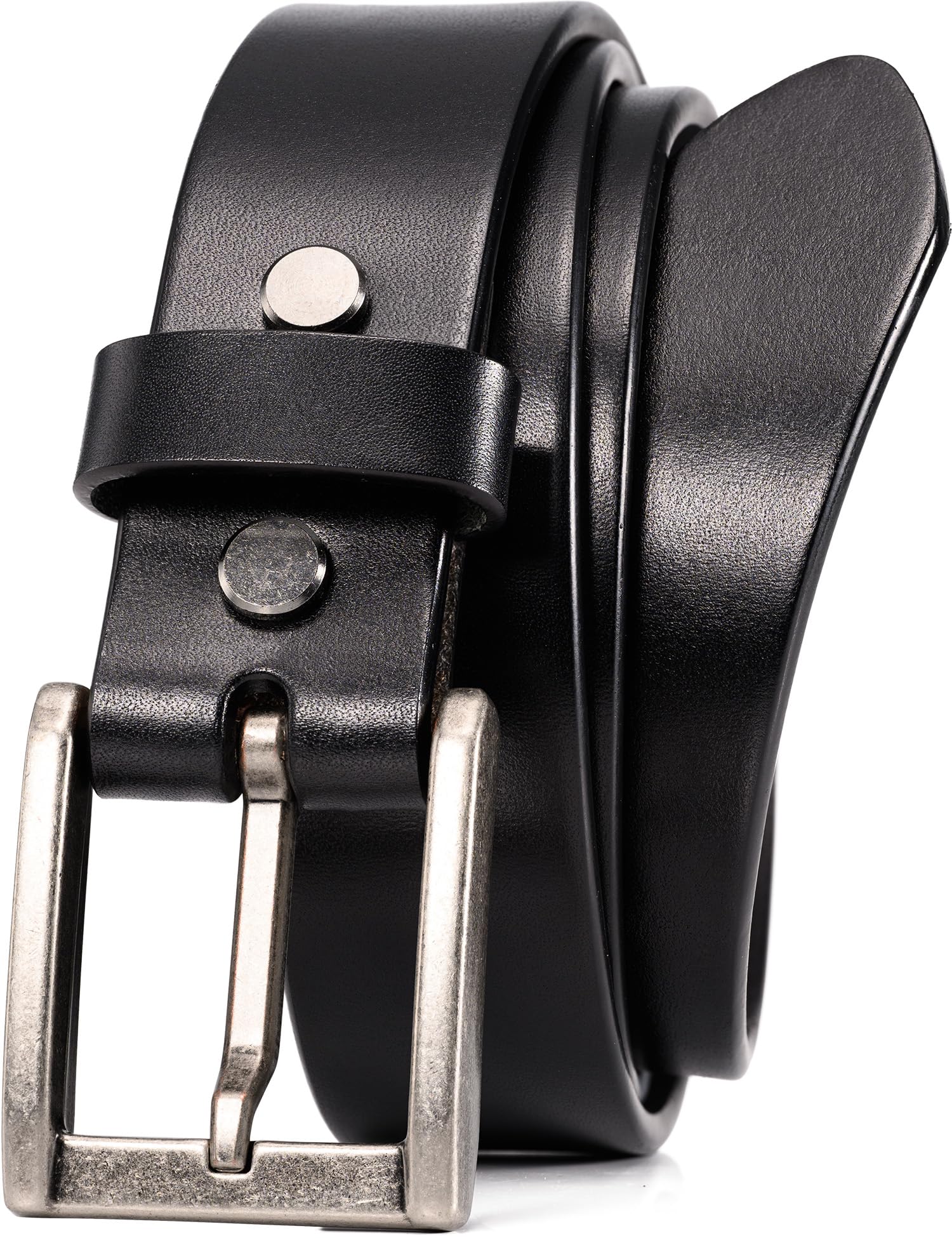 WOLFANT Thicken Heavy Duty Gun Belts for Men,100% Italian Full Grain Real Solid Durable Leather Work Belt