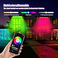 Vista 2 de Lámpara de pared inteligente arandela de luz regulable con control de aplicación, barra de luz lineal LED RGBCW de 180W con cambio