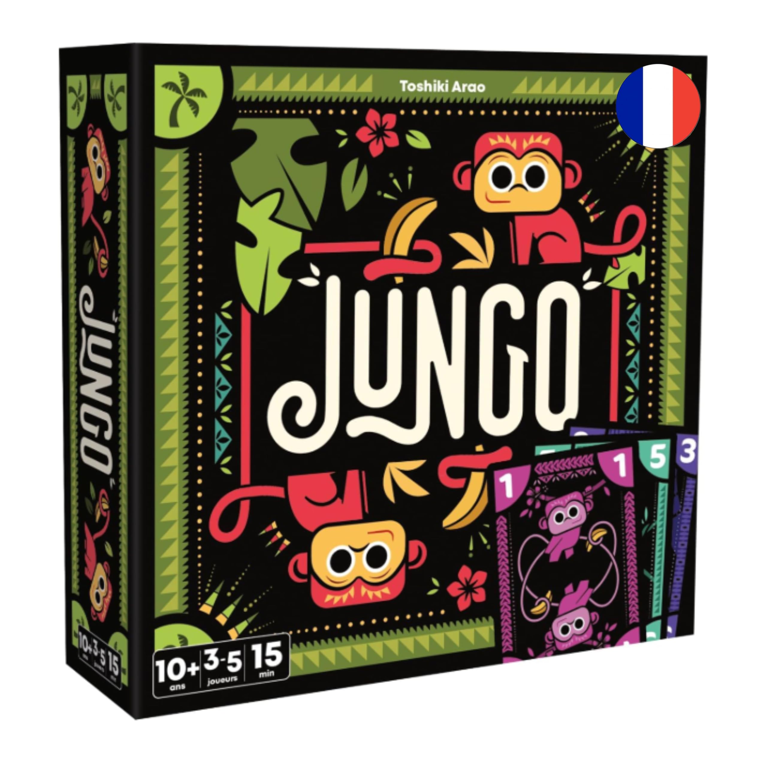 Asmodee JUNGO - Juego de Mesa para niños a Partir de 10 años - Juegos de Cartas rápidos y tácticos - Deshazte de Tus Cartas Antes de Las Otras - Idea de Regalo - 3 a 5 Jugadores - 15 Minutos - en