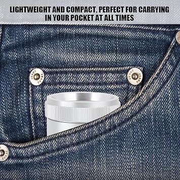 Pocket Jewelers Loupe,30X Magnifying Glass with 36mm Large Lens, Jewelry Magnifier Eye Loupe for Jewelry Identification,Stamp Collecting,Watch Repair,Antiques,Gems,Crafts (Silver)