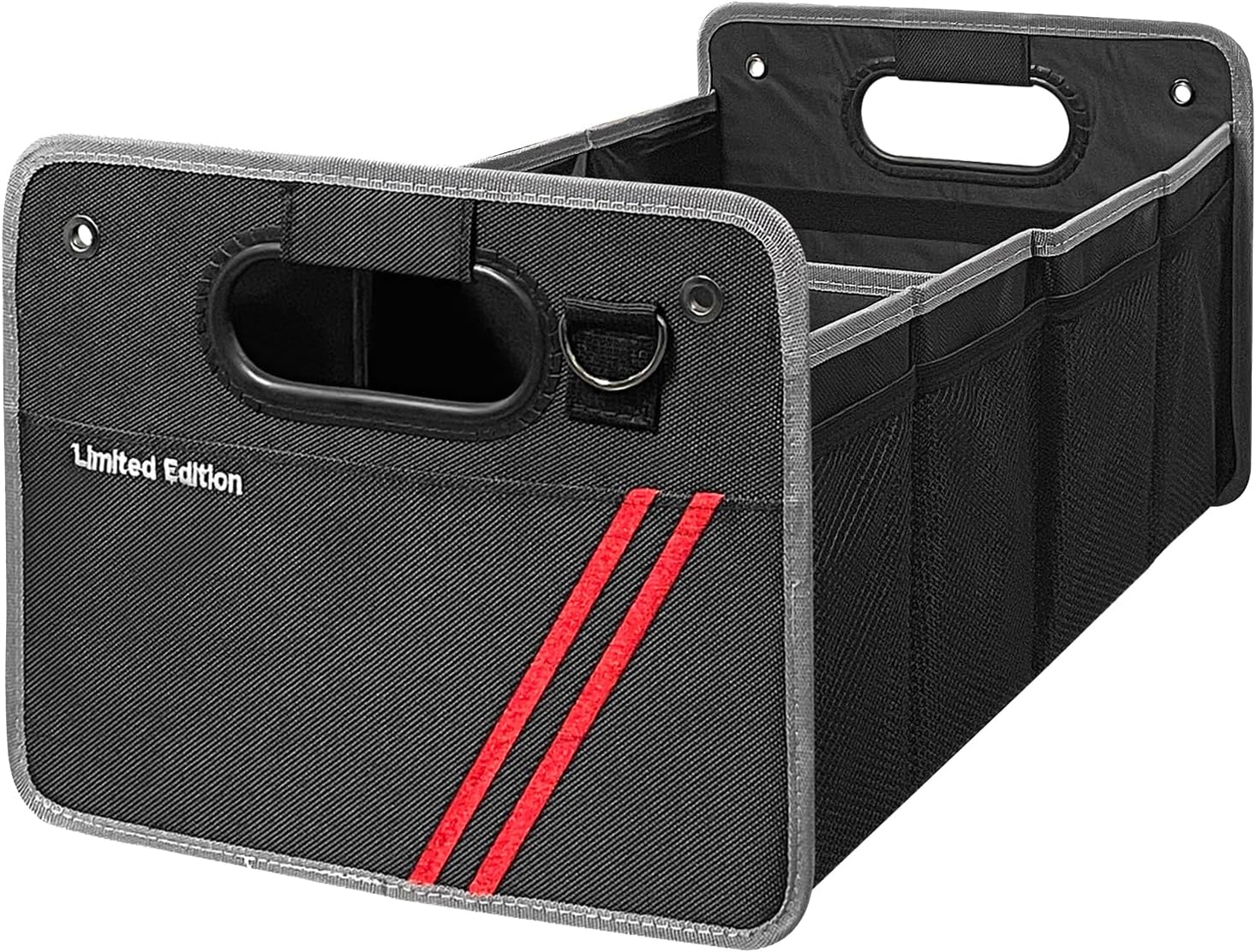 Car Trunk Organizer, Trunk Storage Box with Handle For Dodge Charger Challenger Durango, Collapsible 2 Compartment Automotive Storage Box, Waterproof Oxford Polyester Travel Accessories (A)