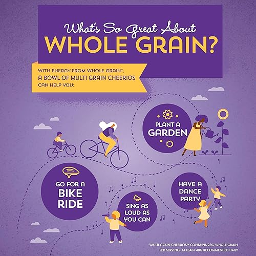 Vista 111 de Cheerios Cereal de desayuno sin gluten de avena integral, bolsa de 2.2 onzas (paquete de 5)