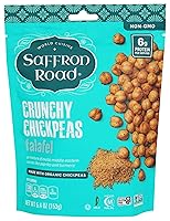 Vista 1 de Saffron Road Falafel - Snack Crujiente de Garbanzos, 6 oz - Sin Gluten, Sin OGM, Halal, Kosher, Vegano