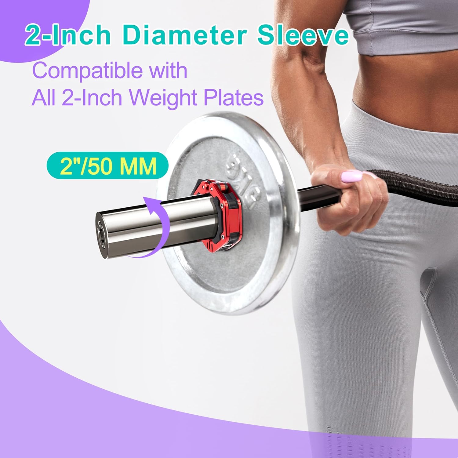 TUYOHW Barbell Set: 7ft Straight Bar & 4ft EZ Curl Bar, 700LB/400LB Capacity, Knurled Grip, Black/Silver Finish, Steel, Ideal for Home & Gym Use