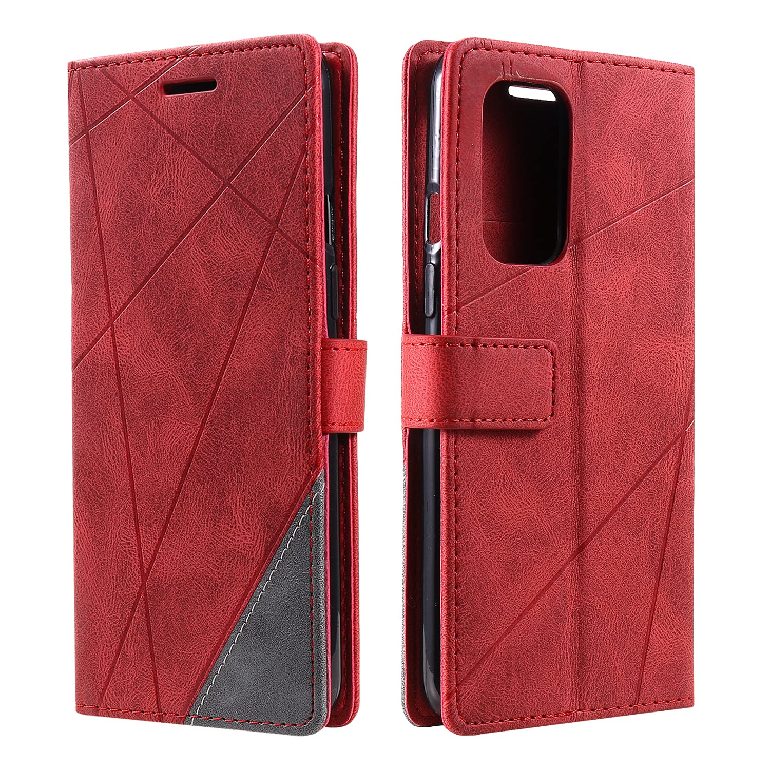 HualuBro Lederhülle Für OnePlus 9: Ultra Slim, Stoßfest Mit 2 Kartenfächern – Eleganter Schutz Im PU Leder-Look (Grau)