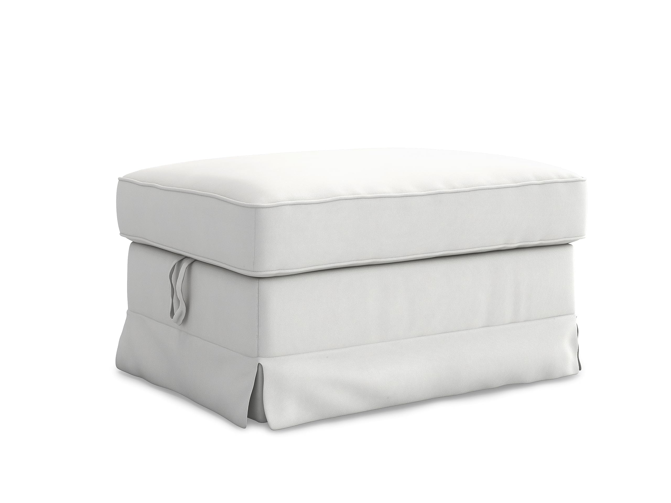 MASTERS OF COVERS Funda de Recambio Compatible Con Taburete Ektorp de IKEA - Funda Para Puf, 82 x 62 x 44 cm (Blanco)