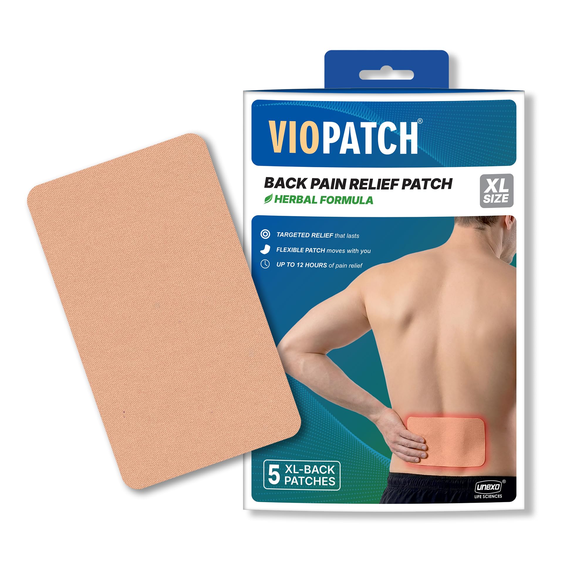 Viopatch Herbal Back Massager Pain Relief Patch XL - Pack of 5 Extra Large Patches| Instant Relief from Back Pain, Muscular Pain & Joint Pain| Natural | No Side Effects-image-6