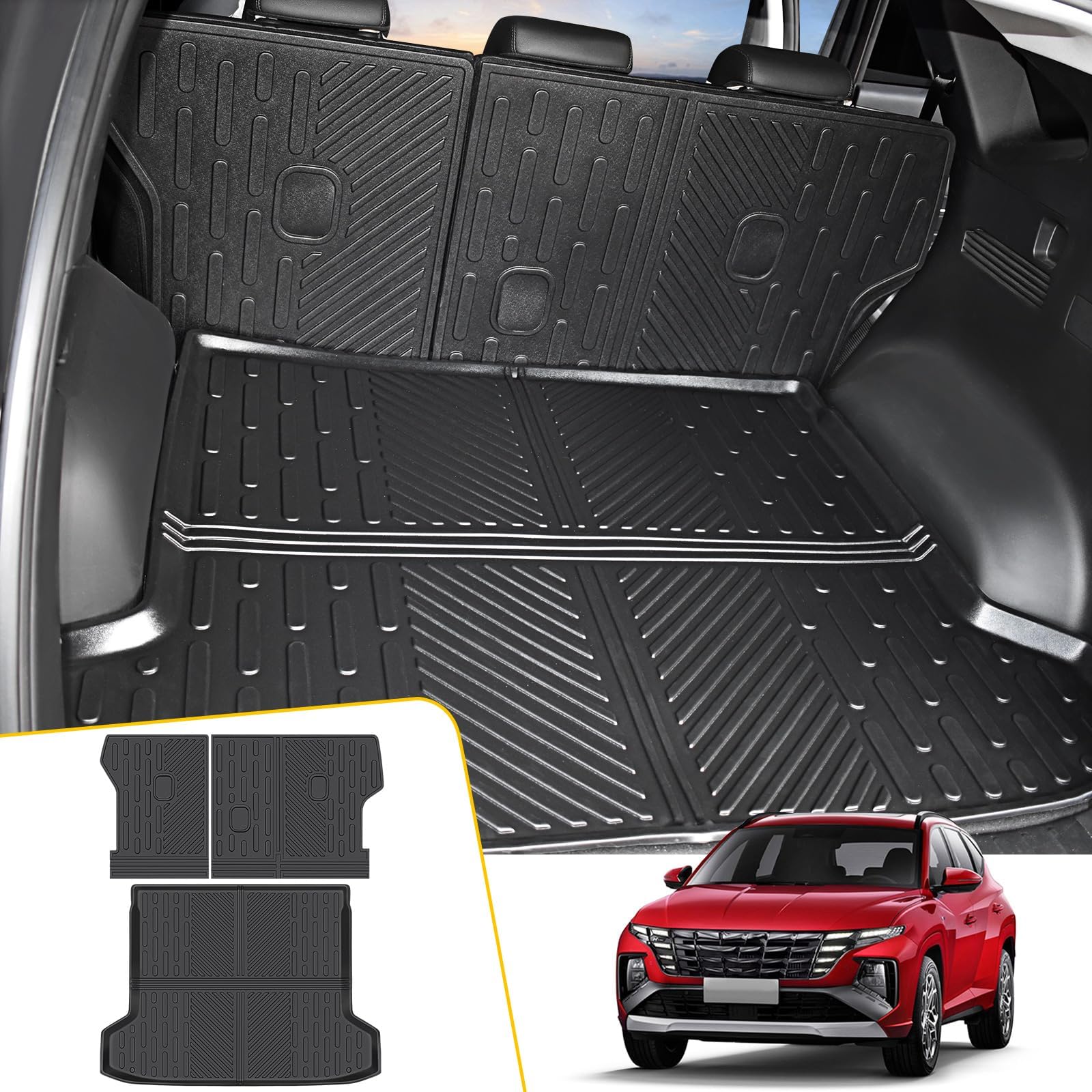 Amazon.com: JTYZSM Trunk Mat & Backrest Mat for 2022-2025 Hyundai ...