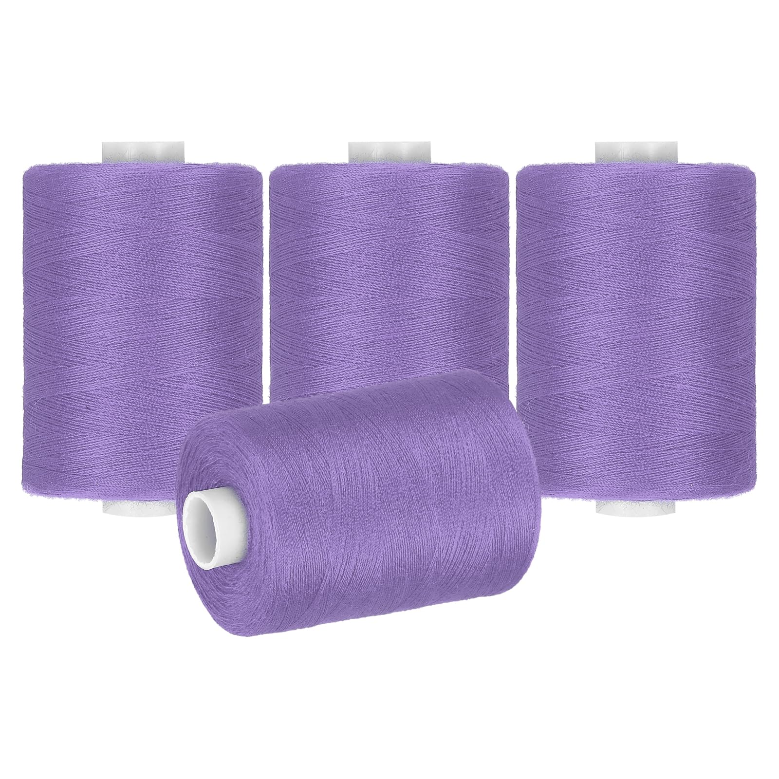 sourcing map 4 Spool Sewing Thread, Purple#197 Polyester Thread Prewound Bobbins for Sewing Machine Hand Stitching Quilting Emergency DIY Projects, 1000 Yards/Spool